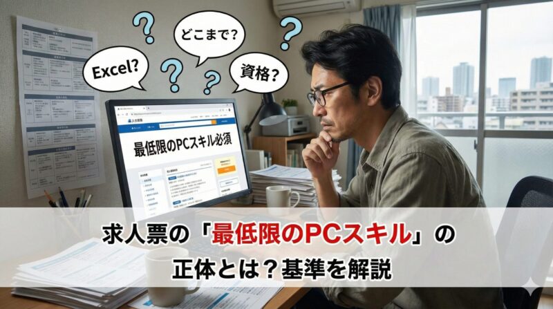 求人票の最低限のPCスキルとは?基準とブラック企業の罠