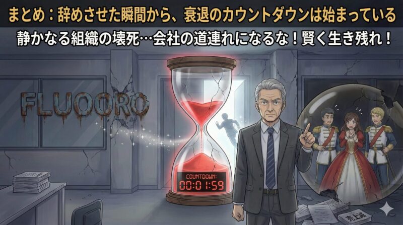 職場の女帝が有能社員を排除！いじめ退職後に起きる組織崩壊の末路：まとめ：辞めさせた瞬間から、衰退のカウントダウンは始まっている