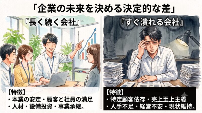 長く続く会社とすぐ潰れる短命な会社の決定的な差