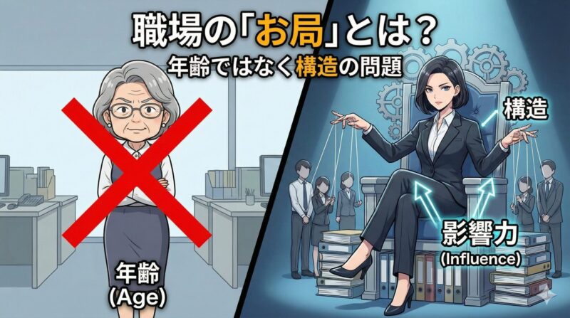 職場の「お局」特徴15選！心理と対処法をブラック企業オヤジが解説：職場の「お局」とは？年齢ではなく構造の問題