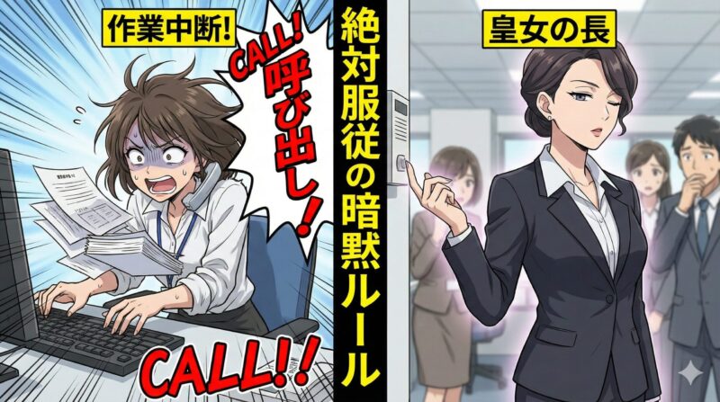 職場の女帝と近衛兵長！都合よく使われる心理と悲惨な末路：「名前を呼ばれたら即対応」絶対服従の暗黙ルール