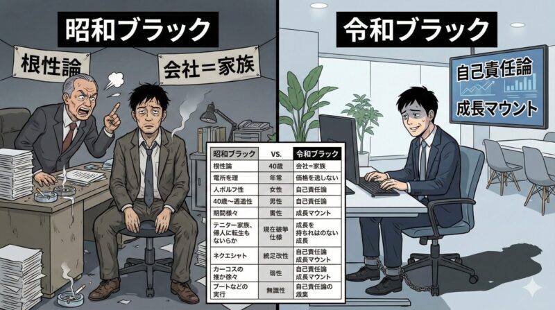 令和と昭和のブラック企業の違い！40代がハマる自己責任の罠