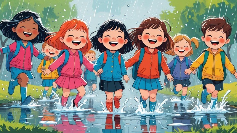 小学生低学年 雨