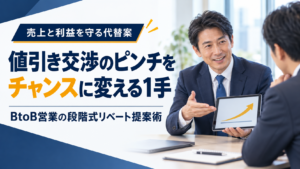 BtoB営業の値引き交渉をチャンスに変える段階式リベート提案術