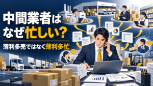 BtoBの中間業者はなぜ忙しいかを薄利多忙の流通構造から解説