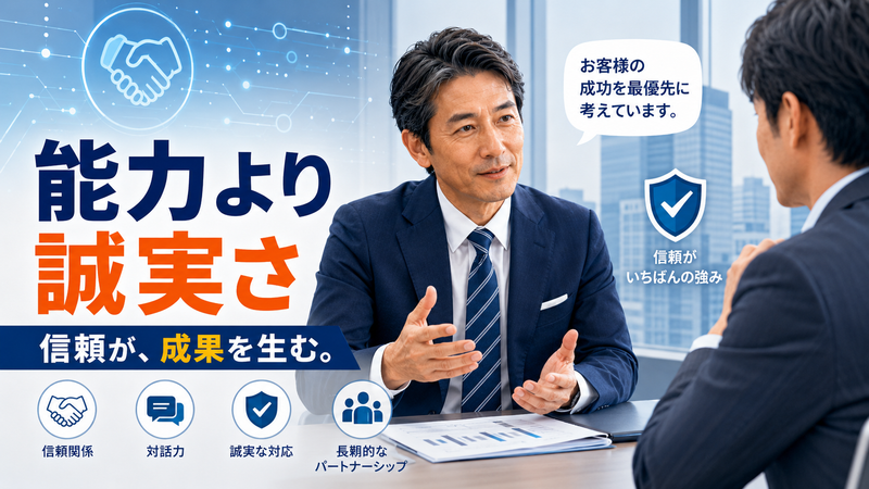 BtoB営業をして思う「できる営業」は誠実な人