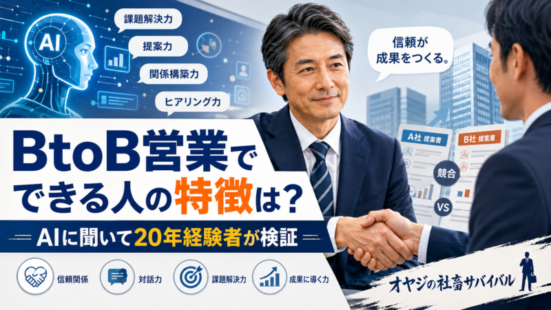 BtoB営業でできる人の特徴は?AIに聞いて20年経験者が検証