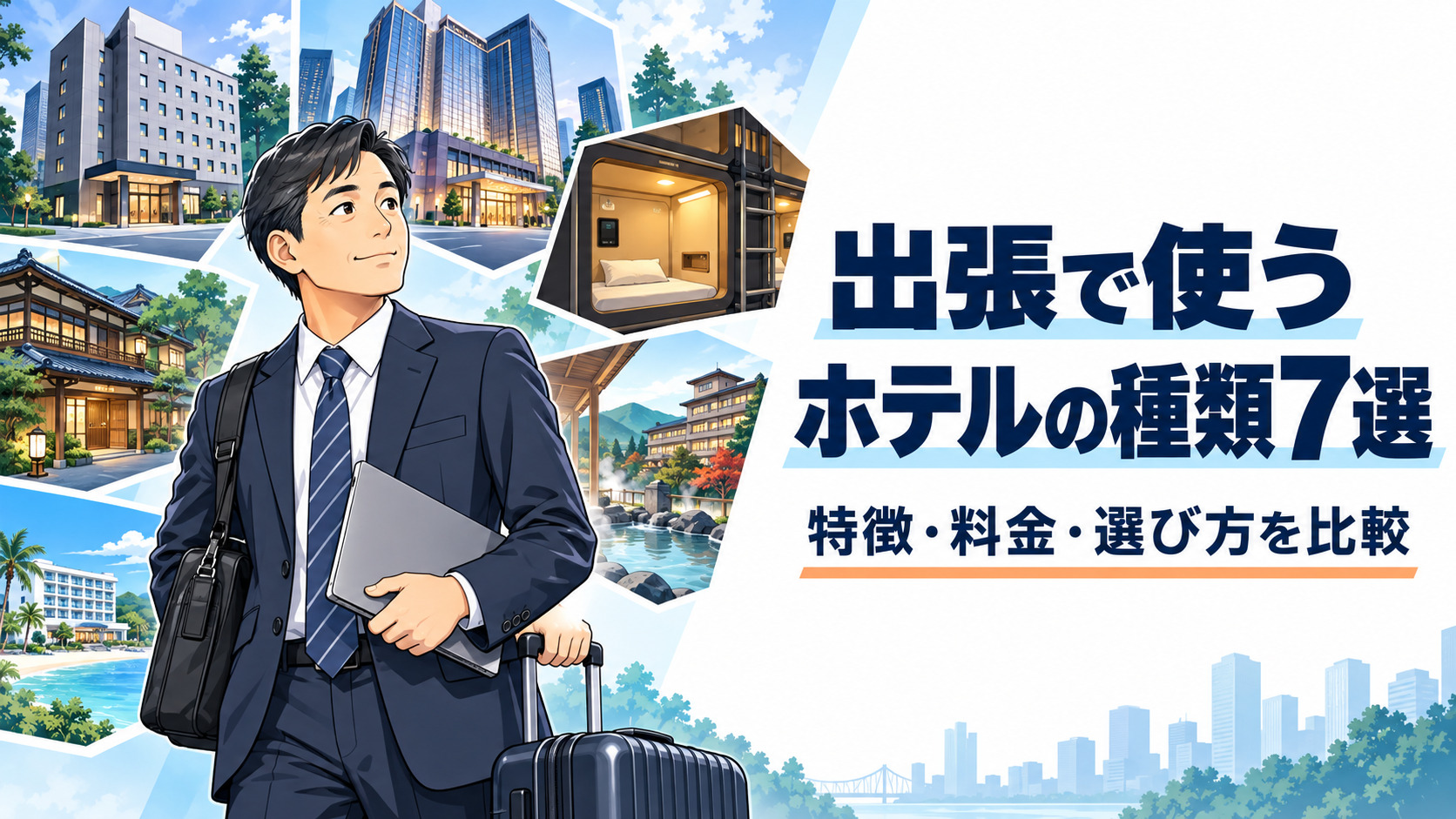出張・ビジネスで使うホテルの種類7選｜特徴と料金を比較