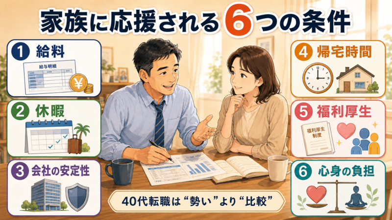 40代転職で家族に応援される6つの条件