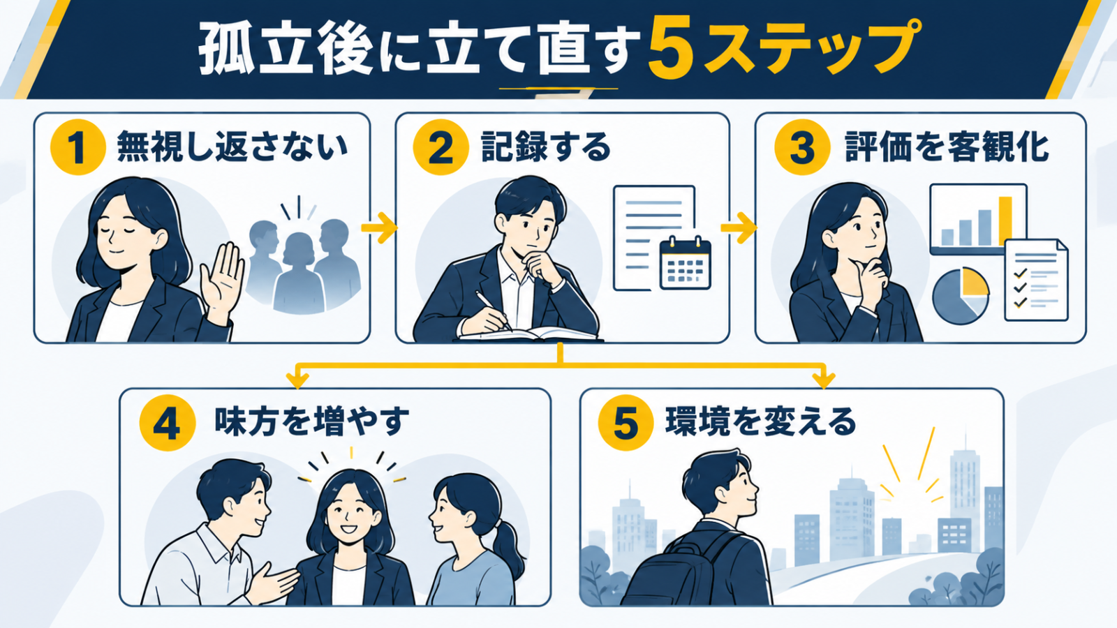 孤立後に仕事と人間関係を立て直す5つのステップ