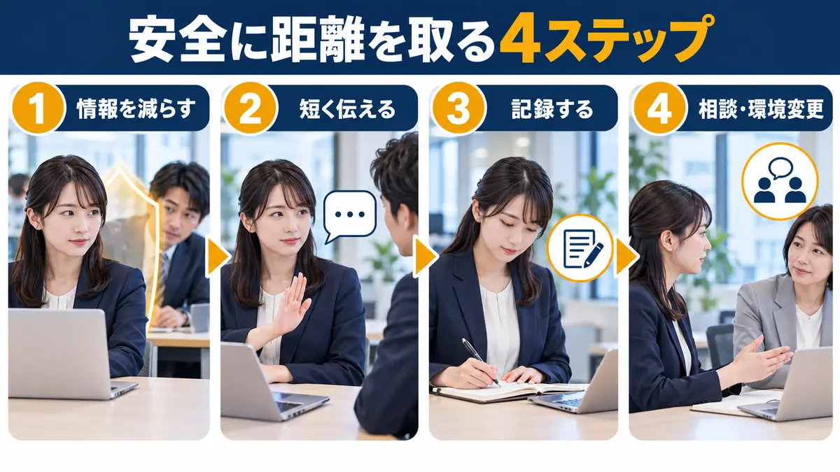 真似してくる同僚から安全に距離を取る4ステップ