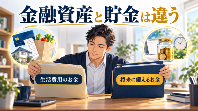 生活費用のお金と将来に備えるお金を分けて整理する40代会社員