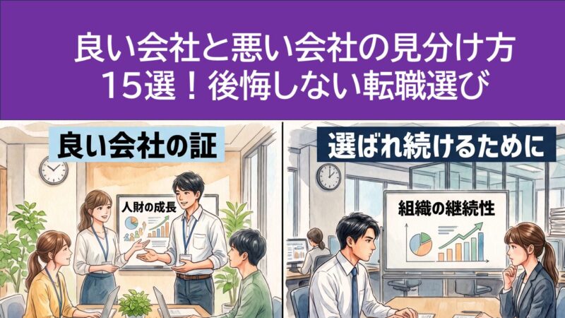 良い会社と悪い会社の見分け方15選!後悔しない転職選び