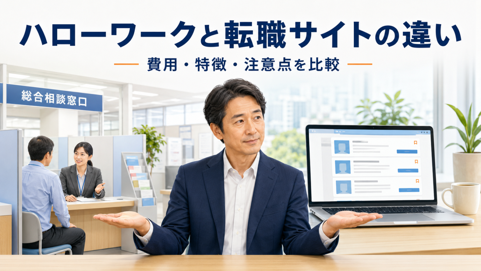 ハローワークと転職サイトの違い｜メリット・費用・特徴と注意点比較