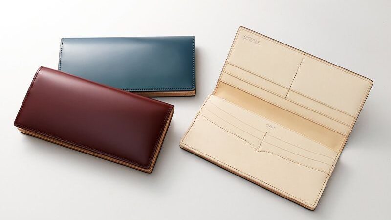 CYPRIS ファスナー付通しマチ長財布|コードバン&ベジタブルタンニンレザー