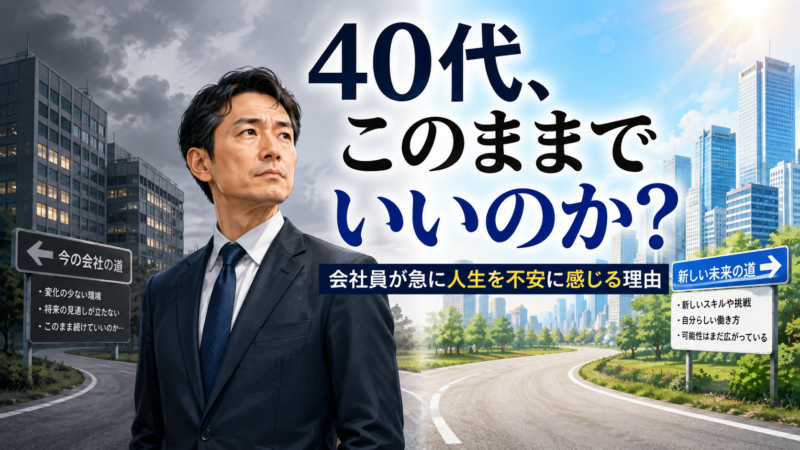 会社員40代が急に人生を不安に感じる7つの理由