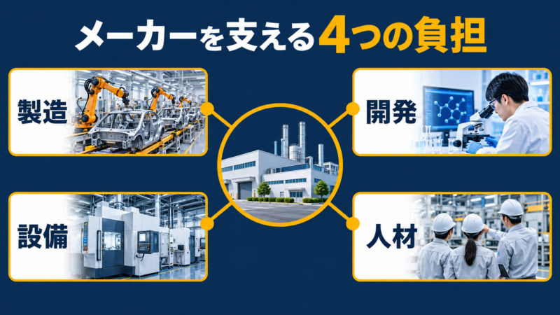 メーカーを支える製造開発設備人材の4つの負担