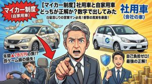 【マイカー制度】社用車と自家用車どっちが正解か？数字で出してみた