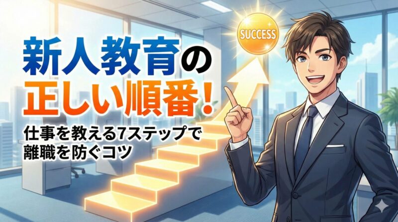 新人教育の正しい順番！仕事の教え方7ステップで離職を防ぐコツ