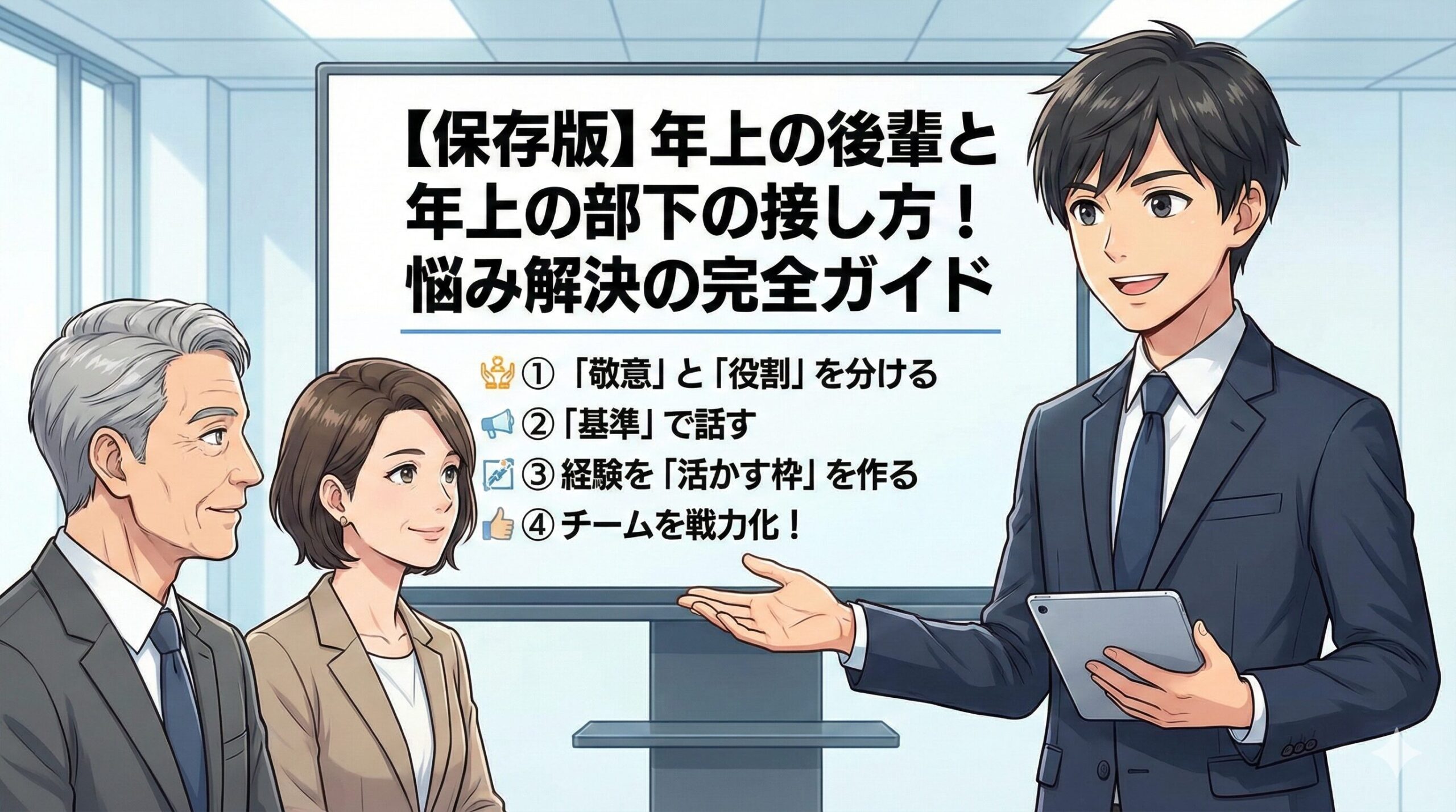【保存版】年上の後輩と年上の部下の接し方！悩み解決の完全ガイド