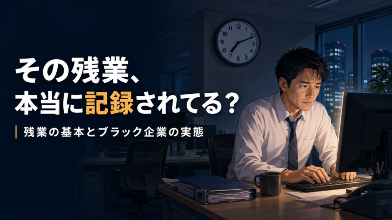 残業とは?36協定・月45時間とブラック企業の残業を解説