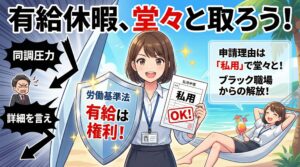 有給休暇とは?申請理由を聞くのは違法か?拒否された時の対処法