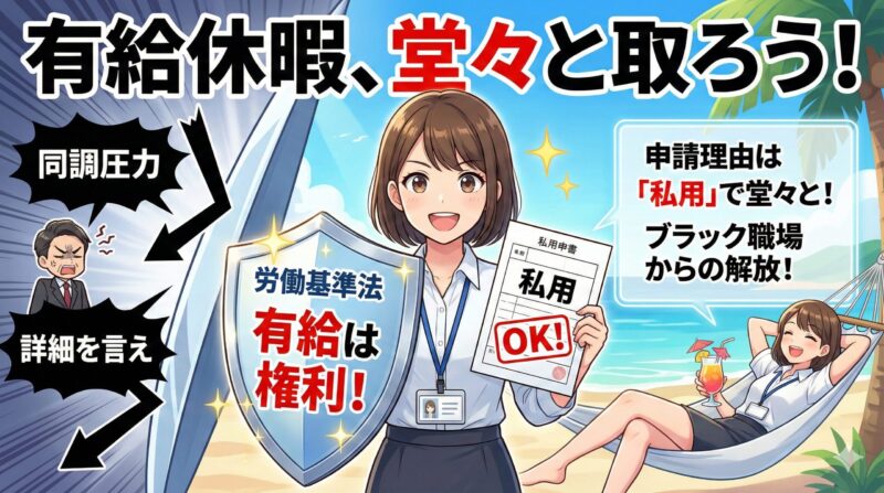 有給休暇とは？申請理由を聞くのは違法か？拒否された時の対処法