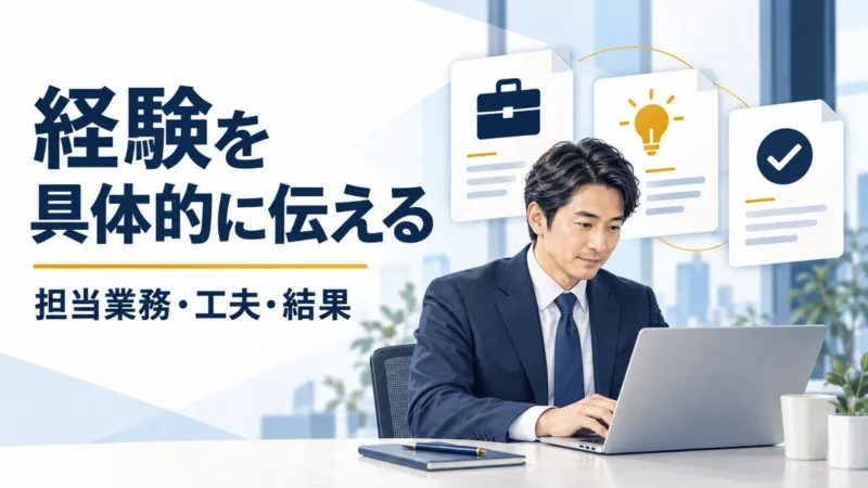 担当業務・工夫・結果を整理して職務経歴書を作成する日本人会社員
