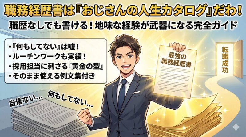 職務経歴書の内容と書き方はこれ！職歴なしでも書ける完全版