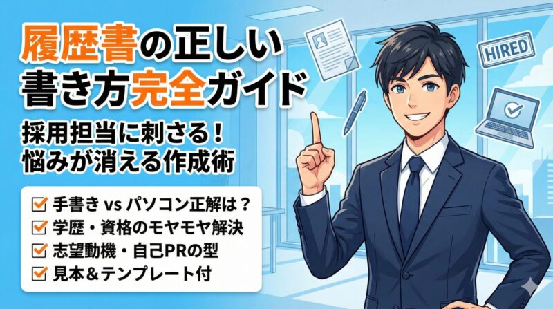 履歴書の正しい書き方完全ガイド！採用担当に刺さる作成術