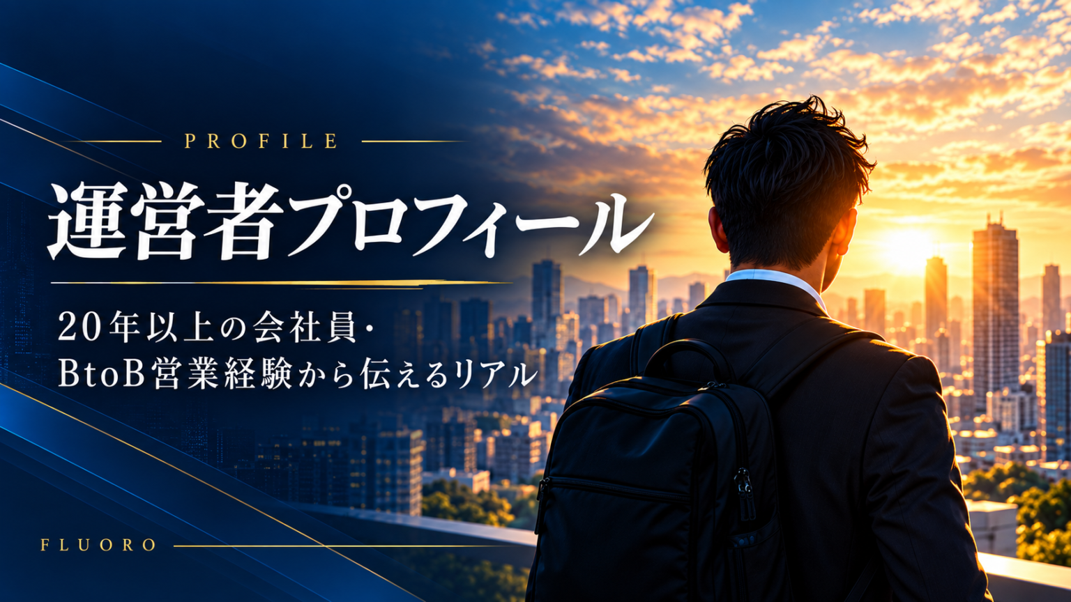 20年以上の会社員・BtoB営業経験を持つFLUOROの運営者プロフィール