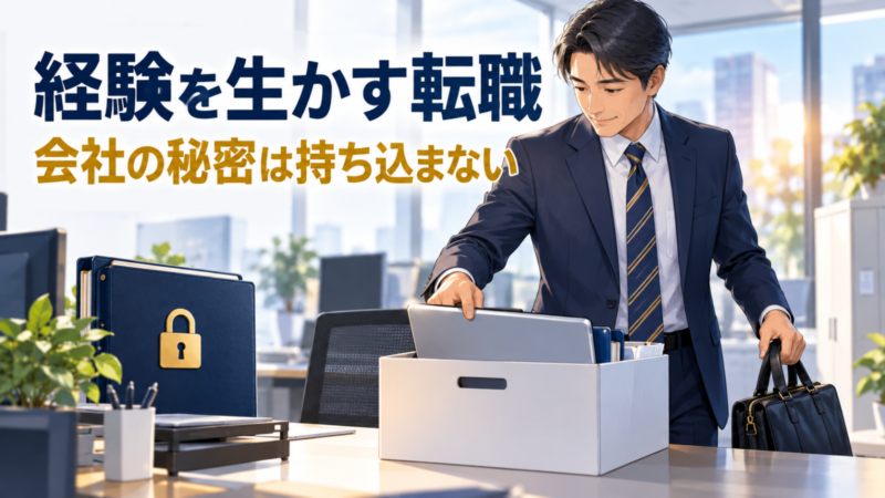 会社の資料と端末を返却し、秘密情報を持ち込まずに転職する日本人営業職