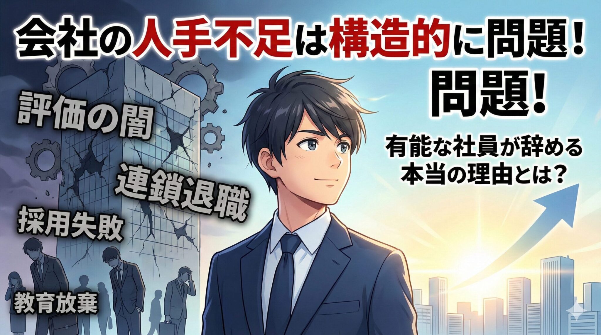 会社の人手不足は構造的に問題！有能な社員が辞める理由